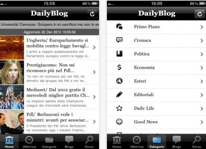 DailyBlog: le informazioni dell’omonimo quotidiano online arrivano su iPhone – Recensione