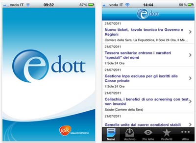 eDott: l’applicazione GlaxoSmithKline dedicata al medico e al farmacista italiano