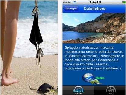 INudisti, le spiagge per naturisti le trovi su iPhone
