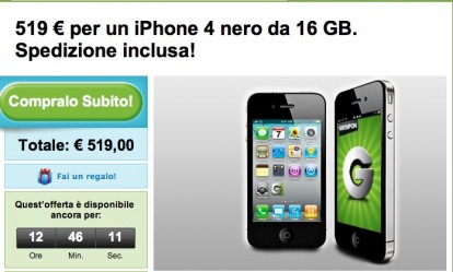 Su Groupon iPhone 4 da 16GB al prezzo di 519€