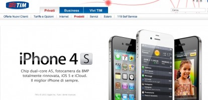 Tim ufficializza le offerte per l’iPhone 4S