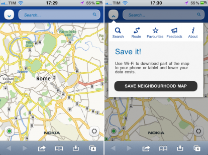 Nokia Maps accessibile finalmente anche dai dispositivi iOS con un’applicazione web HTML5