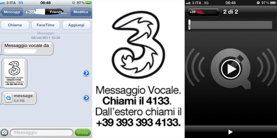 H3G: ora i messaggi della segreteria telefonica arrivano via SMS