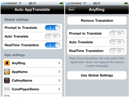 Auto AppTranslate, traduzione automatica delle applicazioni nella lingua di sistema dell’iPhone – Cydia