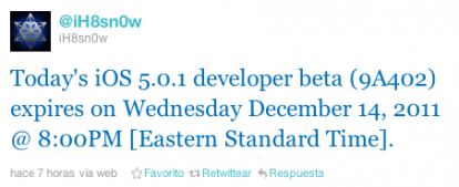 La beta di iOS 5.0.1 scade il 14 dicembre