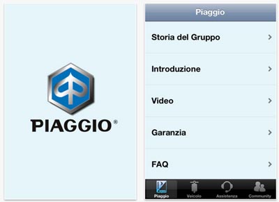 Quick Guide Piaggio Mobile: informazioni tecniche, manualistica e servizi a portata di iPhone