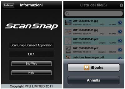 ScanSnap: l’applicazione che consente ad iPhone e iPod Touch di ricevere da un computer le immagini scansionate con l’omonimo scanner!