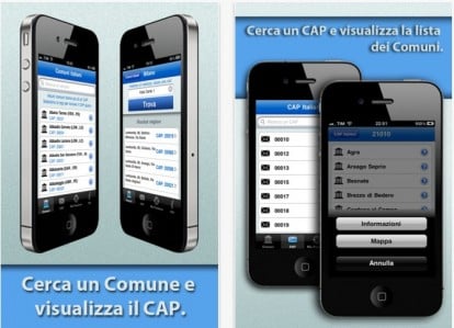 CAP e Comuni Italiani, un’app gratuita per iPhone