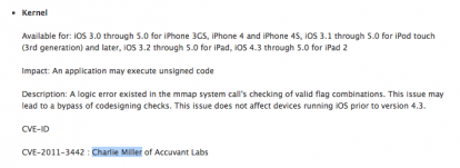 Come previsto, iOS 5.0.1 corregge la falla di sicurezza messa in luce da Miller