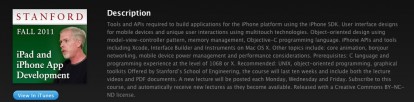 I corsi di programmazione iPhone Fall 2011 della Stanford University sono disponibili gratuitamente su iTunes U