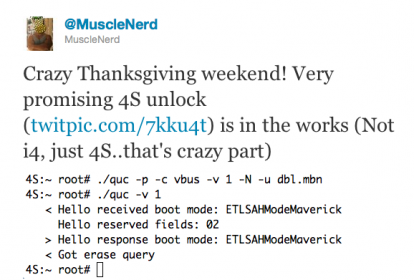 MuscleNerd mostra una promettente vulnerabilità per l’unlock dell’iPhone 4S