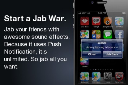 JabMe: invia pugni, baci virtuali e tanto altro sotto forma di notifica push!