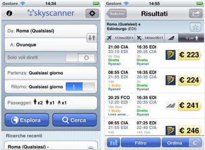 Nuovo update per Skyscanner