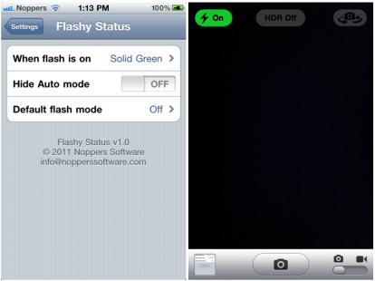 Flashy Status, identifica più facilmente l’attivazione del flash – Cydia