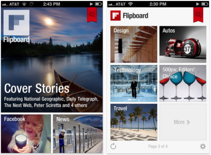 Flipboard si aggiorna alla versione 1.7 e diventa applicazione universale