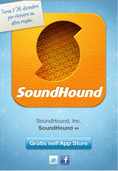 12 giorni di regali: a sorpresa Apple anticipa tutti e regala l’app SoundHound!