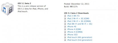 Apple rilascia la beta 2 di iOS 5.1: ora è possibile cancellare le foto presenti in Photo Stream