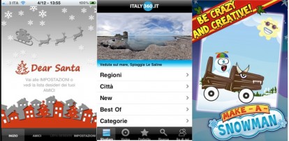 iPhoneItalia Quick Review: iMyDearSanta, Italy360, Costruire un pupazzo di neve