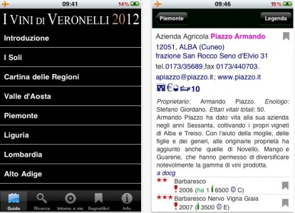 La guida “I Vini di Veronelli 2012” arriva su App Store