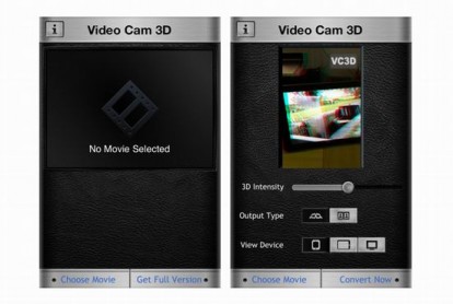 VideoCam3D, creare video in 3D direttamente sull’iPhone