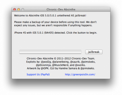 Il Chronic-Dev Team aggiorna Absinthe: disponibile la versione 0.4