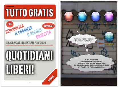 Quotidiani Liberi – giornali italiani gratis, i quotidiani nazionali gratuiti per gli utenti iPhone