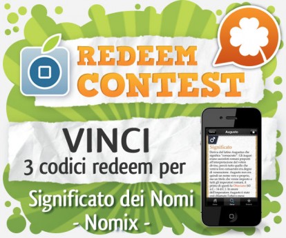 CONTEST: vinci 3 codici redeem per Significato dei Nomi – Nomix [VINCITORI]