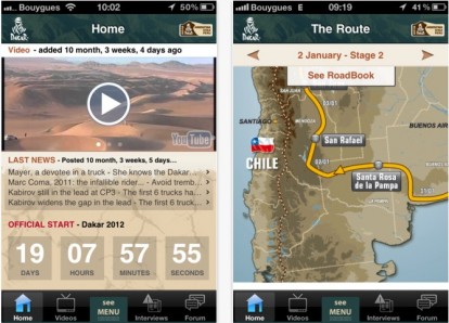 2012 Dakar Rally, l’app ufficiale per iPhone