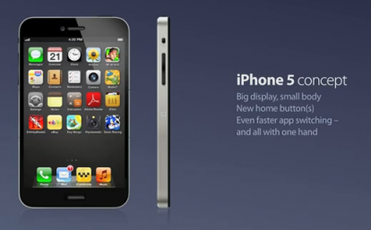 Concept iPhone 5: il tasto Home sostituito da due tasti laterali