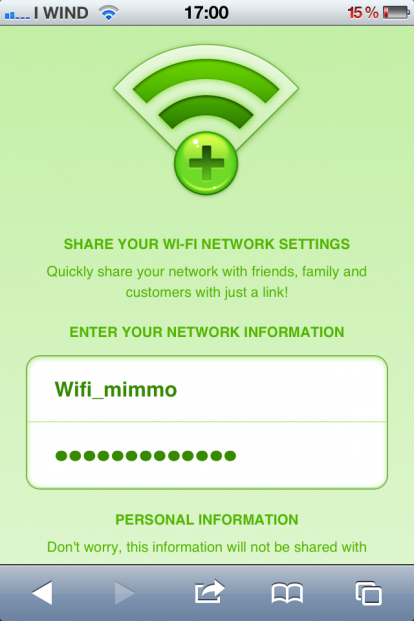 QuickWiFi, la webapp per condividere le credenziali della tua rete Wi-Fi tramite Profilo configurazione su iOS