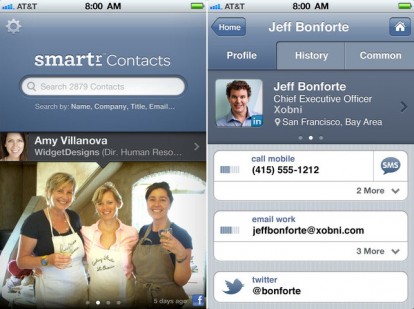 Smartr Contacts: un’applicazione per unire Twitter, Facebook ed altre informazioni di un contatto in un unico profilo