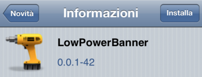 LowPowerBanner, notifiche di tipo “Banner” anche per gli avvisi relativi alla batteria – Cydia