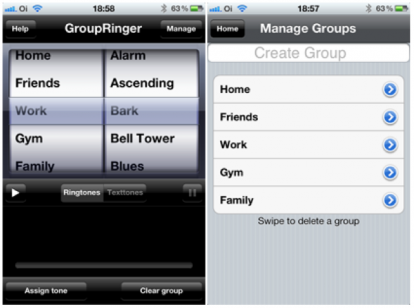 GroupRinger, suonerie personalizzate per i gruppi di contatti – Cydia