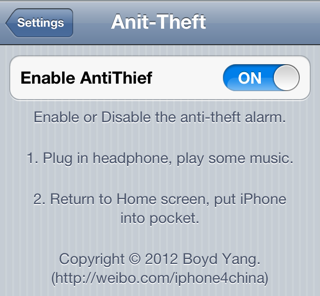 Anti-Theft, un nuovo antifurto per iPhone – Cydia