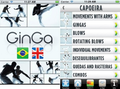 Ginga Capoeira Brasil, un’applicazione per imparare la Capoeira grazie alle istruzioni di un maestro