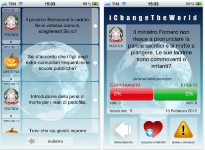 iChange The World: la prima app sociale italiana per la creazione di sondaggi!
