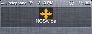NCSwipe for Notification Center, un interessante widget per controllare alcune funzioni dell’iPhone tramite gestures – Cydia