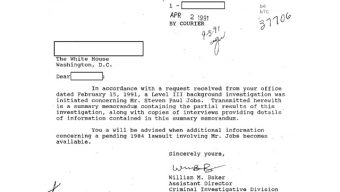 Steve Jobs tenuto sotto controllo dall’FBI nel 1991
