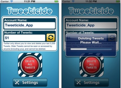 Tweeticide, l’app per cancellare tutti i tuoi tweet in un click