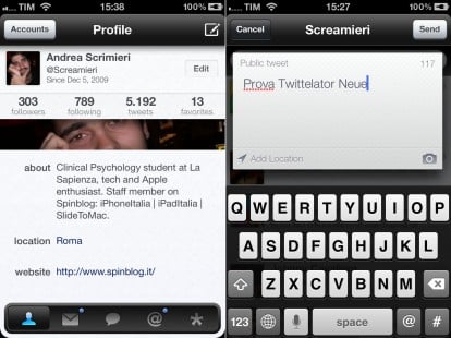 Twittelator Neue, un ottimo client per iOS 5 – la recensione di iPhoneItalia