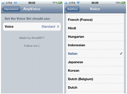 AnyVoice, cambia voce e accento a Siri – Cydia