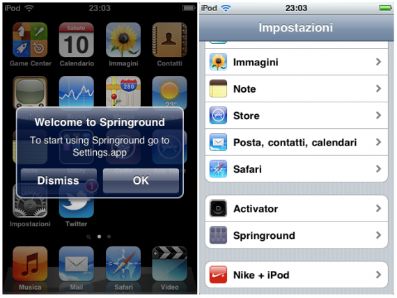 Springround, un tweak per richiamare la SpringBoard in qualsiasi schermata – Anteprima Cydia