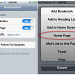 HomeSafari, aggiungi il pulsante “Home” in Mobile Safari – Cydia