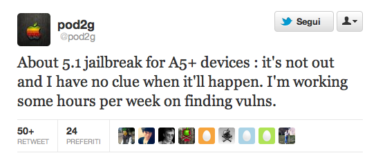 Pod2G: “Il jailbreak di iOS 5.1 sui dispositivi A5 e successivi è ancora lontano”