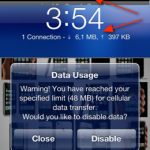 Data Usage Monitor, tieni sotto controllo il consumo della rete dati in tempo reale – Cydia