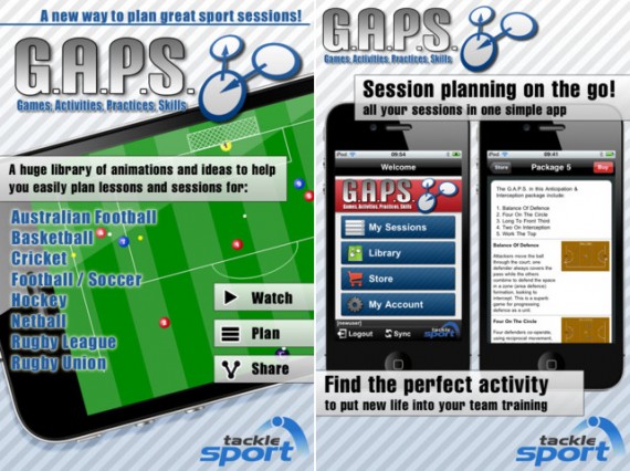 G.A.P.S. Sports Coaching: un’app sportiva per creare sessioni di allenamento!