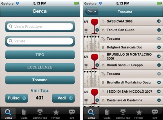 Top of the Italian Wine Guides 2012 approda su App Store