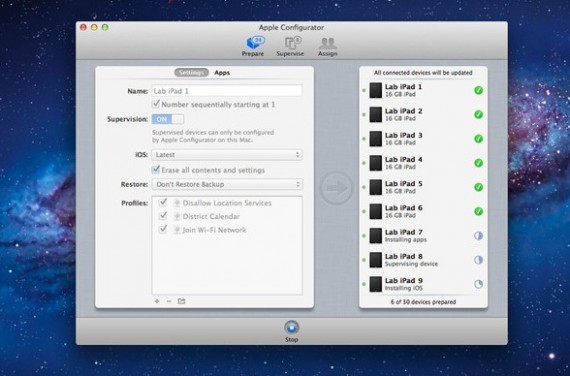 Apple Configurator, un’applicazione per Mac utile alla configurazione di iDevice per imprese e scuole