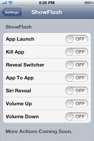 ShowFlash, il tweak per visualizzare l’effetto flash quando viene completata un’azione – Cydia