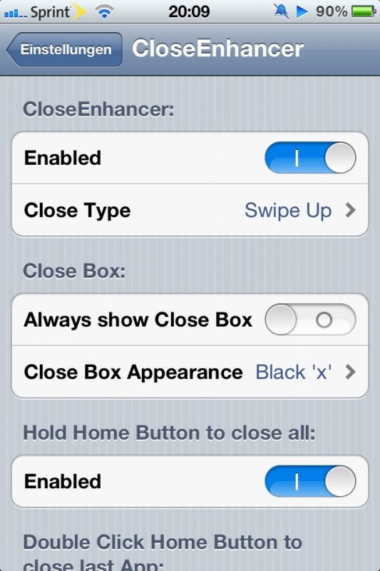 CloseEnhancer, un tweak che migliora la chiusura delle applicazioni nel Multitasking – Cydia